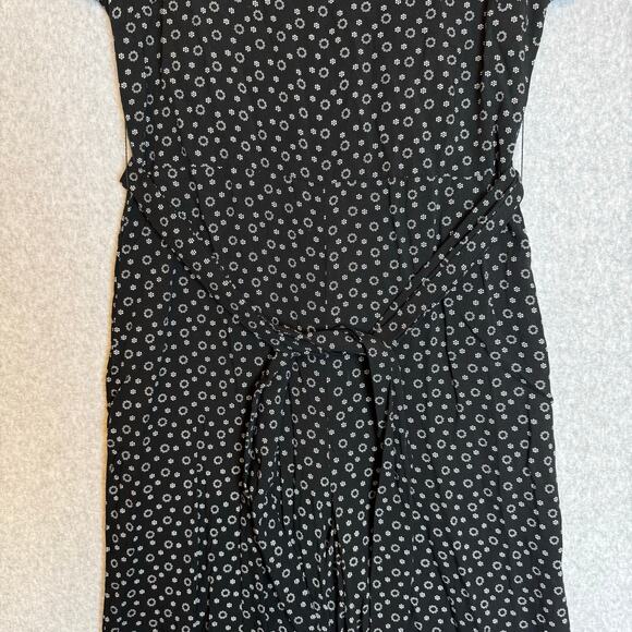 Chaps Jumpsuit Women’s Size 4 Viscose Navy Blue Lightweight Wide Leg Boho Casual - Picture 13 of 14